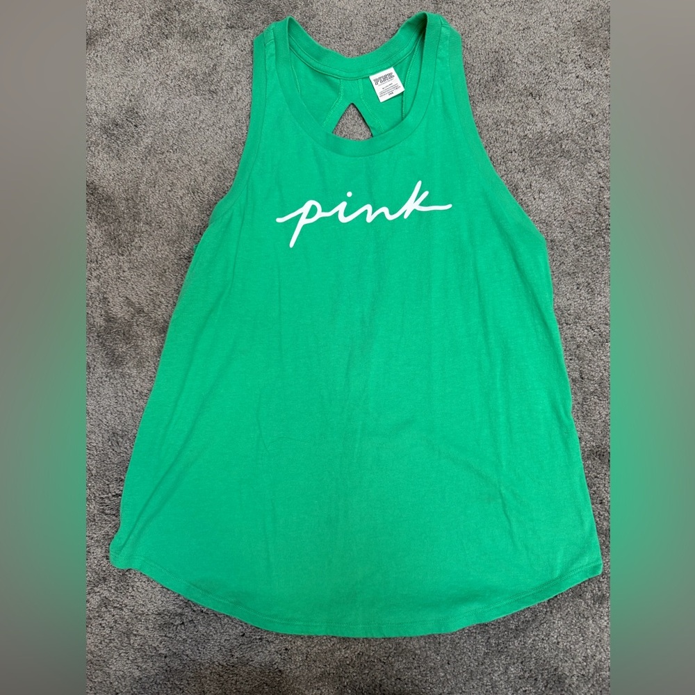 PINK by Victoria's Secret green tank top, size medium